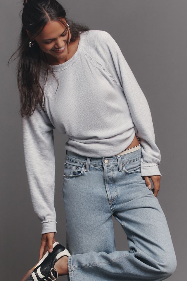 Pilcro Ruffled Raglan Thermal Top #3