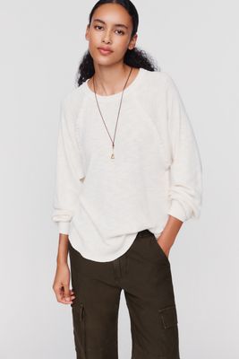 Pilcro Ruffled Raglan Thermal Top