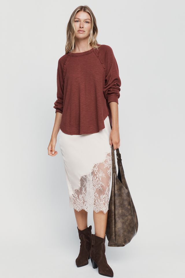 Pilcro Ruffled Raglan Thermal Top #2