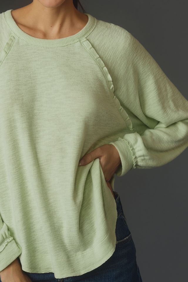 Pilcro Ruffled Raglan Thermal Top #2
