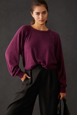 Pilcro Ruffled Raglan Thermal Top