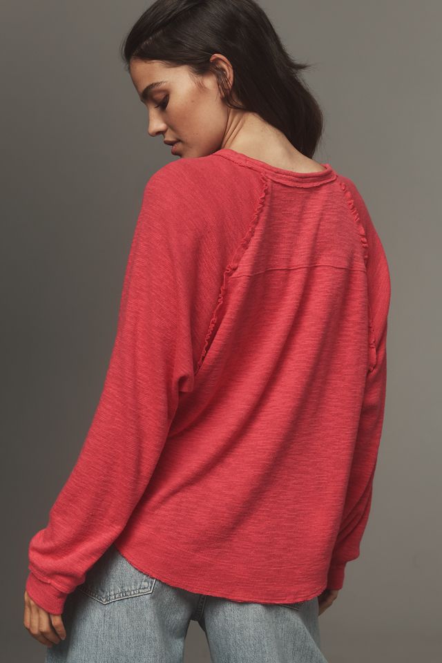 Pilcro Ruffled Raglan Thermal Top #2