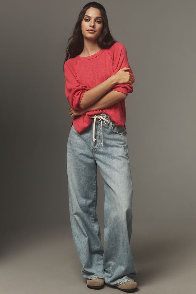 Pilcro Ruffled Raglan Thermal Top #3
