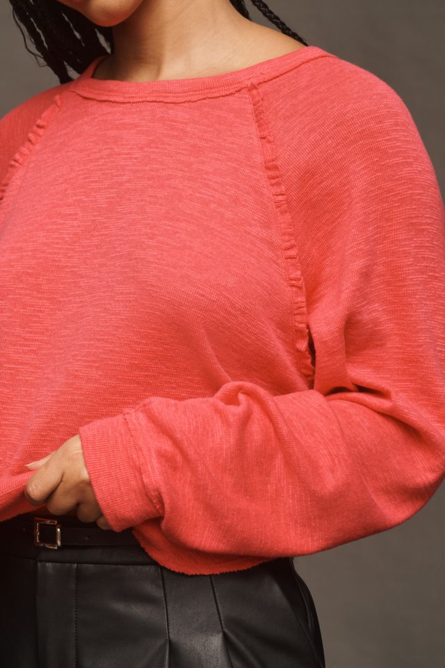 Pilcro Ruffled Raglan Thermal Top #7
