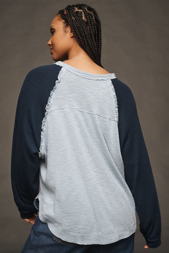 Pilcro Ruffled Raglan Thermal Top #5