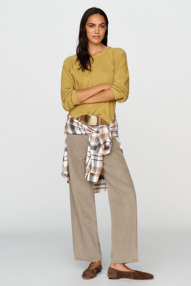 Pilcro Ruffled Raglan Thermal Top #1