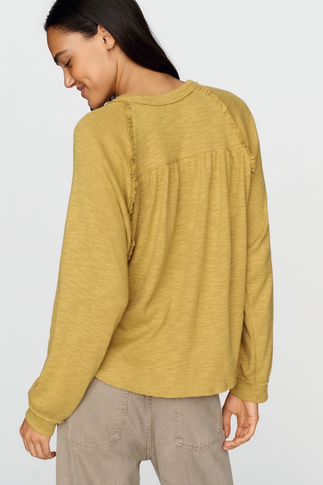 Pilcro Ruffled Raglan Thermal Top #2
