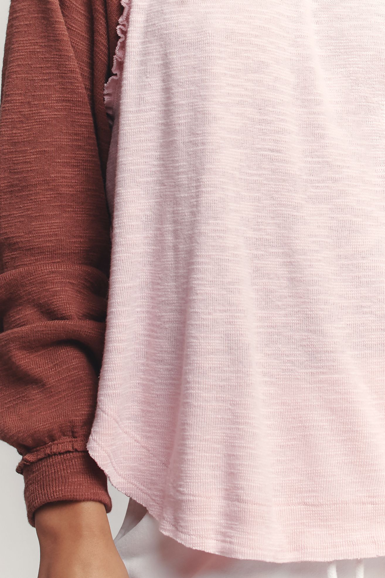 Pilcro Ruffled Raglan Thermal Top