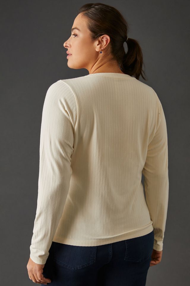 By Anthropologie Ribbed Henley #8