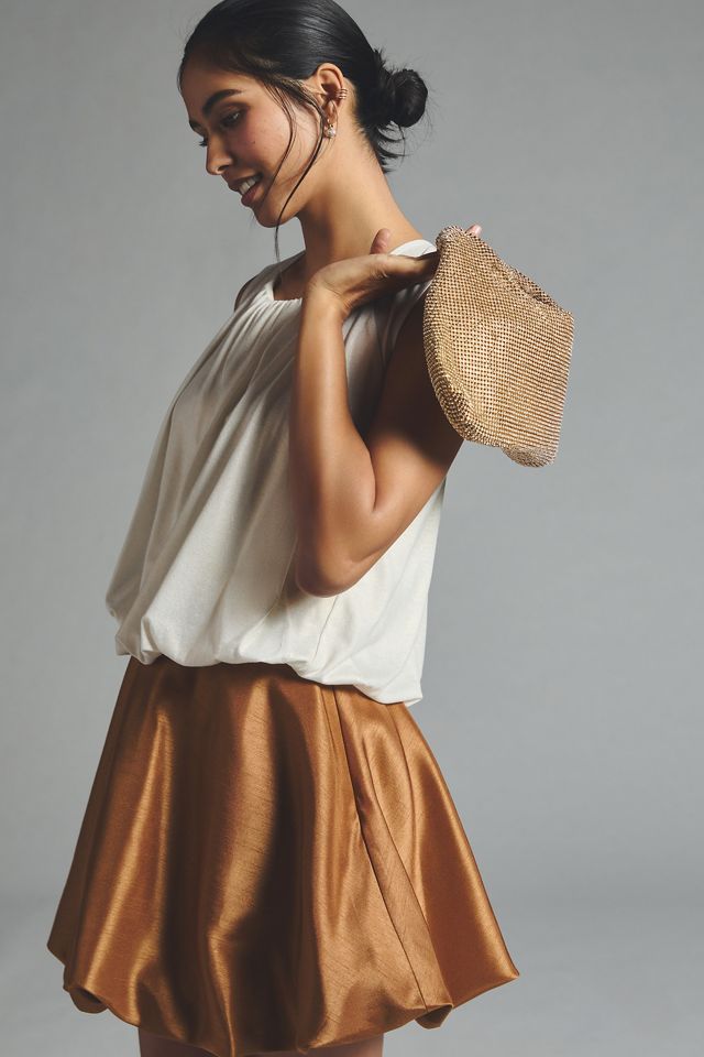 By Anthropologie Shimmer Bubble Top #1