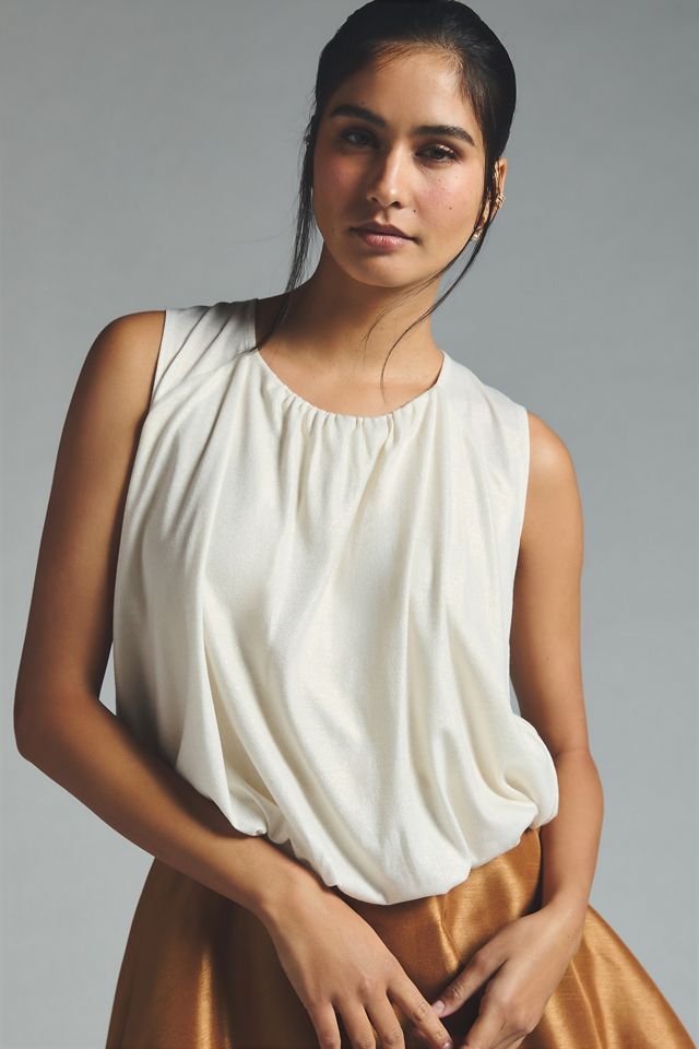 By Anthropologie Shimmer Bubble Top