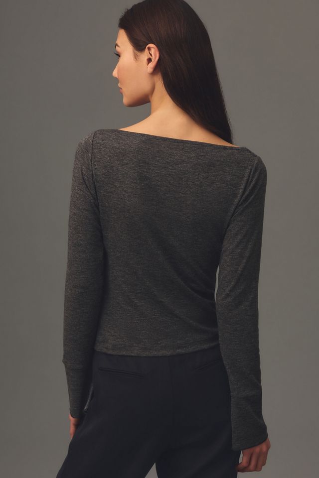 By Anthropologie Long-Sleeve Cowl-Neck Top #1
