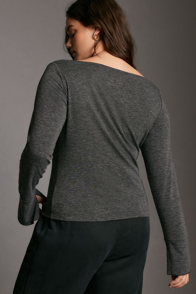 By Anthropologie Long-Sleeve Cowl-Neck Top #5