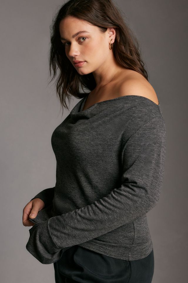 By Anthropologie Long-Sleeve Cowl-Neck Top #7