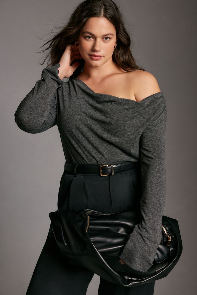 By Anthropologie Long-Sleeve Cowl-Neck Top #4