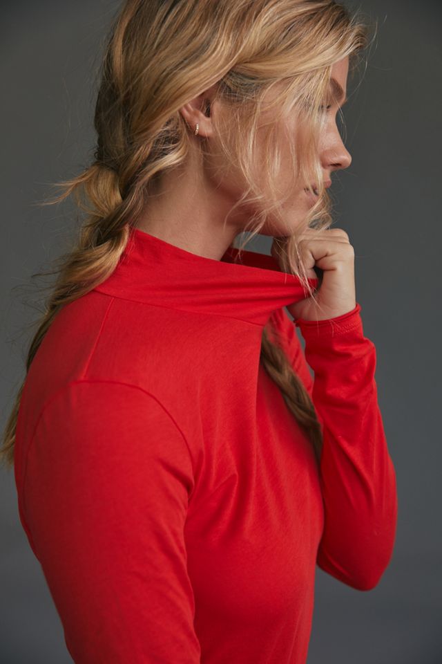 By Anthropologie Gauzy Mock-Neck Top #1