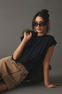By Anthropologie Rundhals T-Shirt mit kurzen Ärmeln