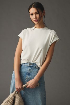By Anthropologie Muscle Tee In White