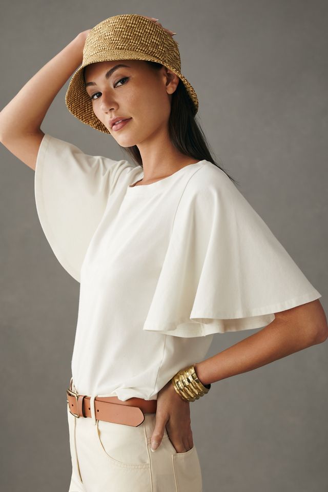 Maeve Structured Flutter-Sleeve Tee #2