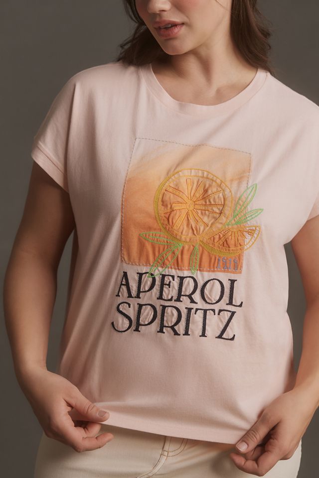 By Anthropologie Aperol Spritz Graphic Tee #5