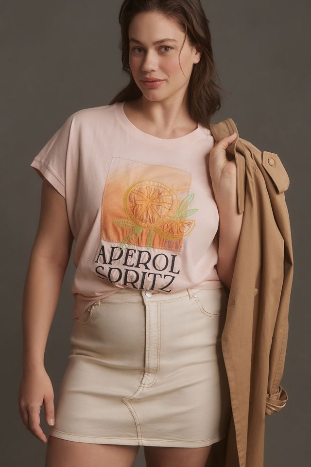 By Anthropologie Aperol Spritz Graphic Tee #4