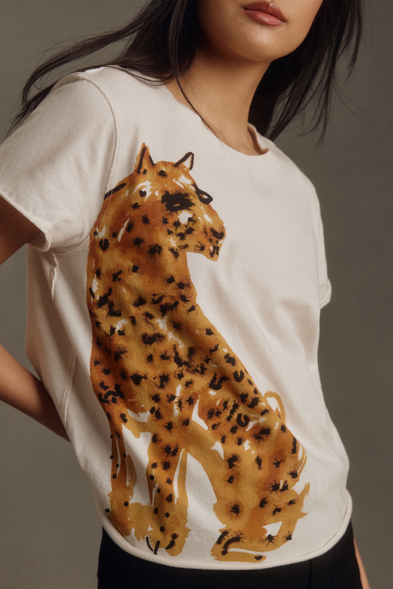 LouLou Avenue Cheetah Graphic Tee