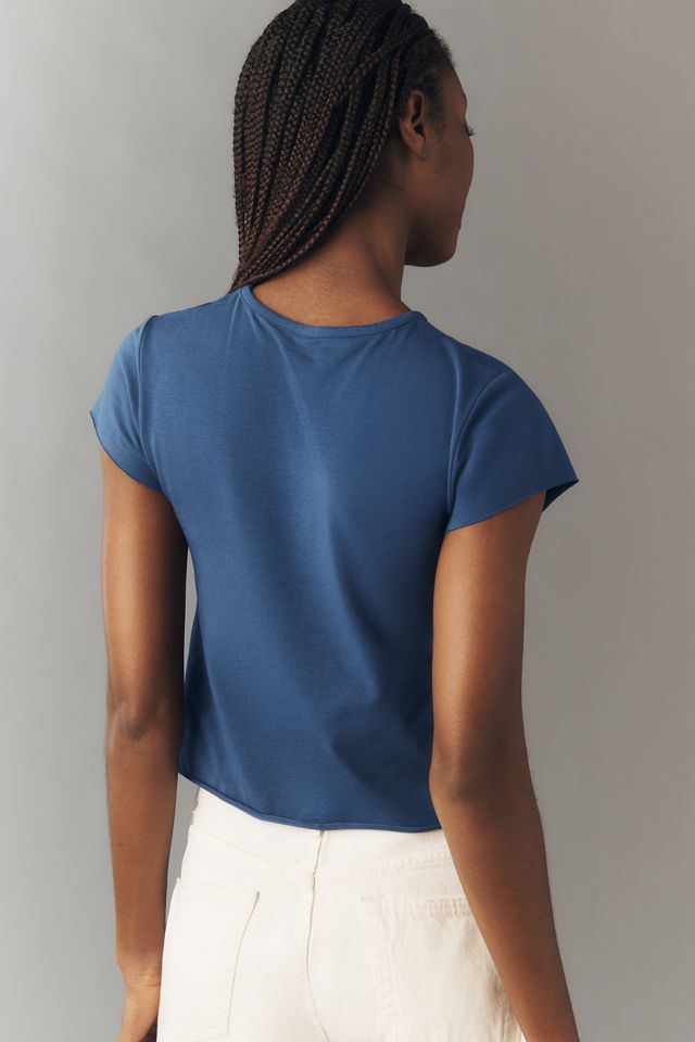 By Anthropologie Evan Raw-Edge Baby Tee #1