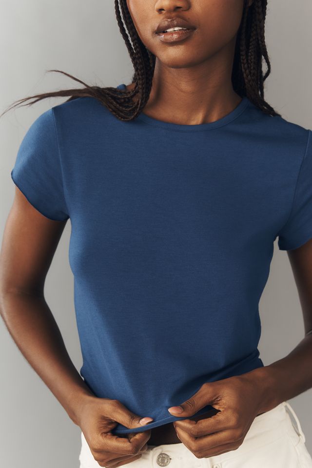 By Anthropologie Evan Raw-Edge Baby Tee #3