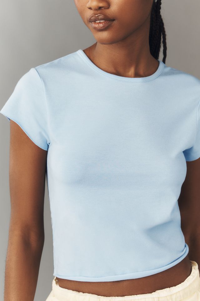By Anthropologie Evan Raw-Edge Baby Tee #1