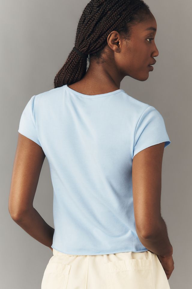 By Anthropologie Evan Raw-Edge Baby Tee #2