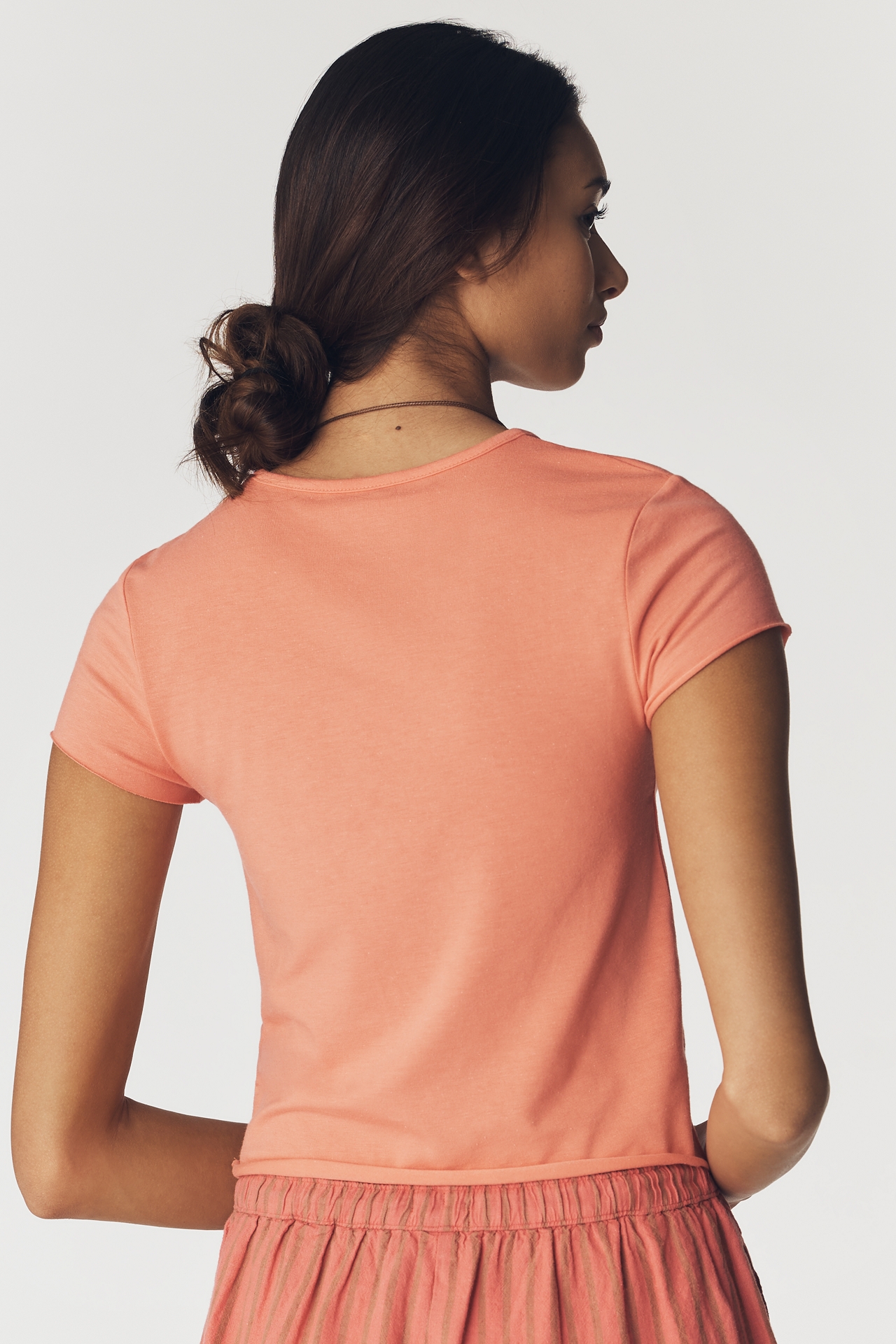 The Evan Short-Sleeve Raw-Edge Baby Tee