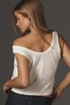 The Kacey Easy Crop Cotton-Slub Tank by Pilcro