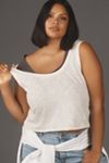 The Kacey Easy Crop Cotton-Slub Tank by Pilcro