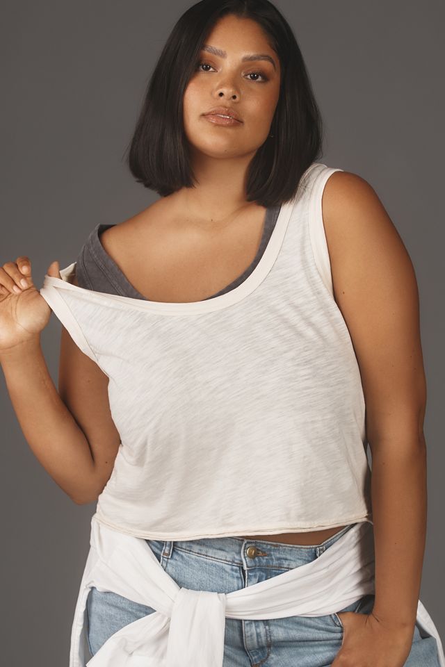 AS, エス　otona cropped tank gray AS, エス otona cropped tank gray Zenana Women & Plus Size