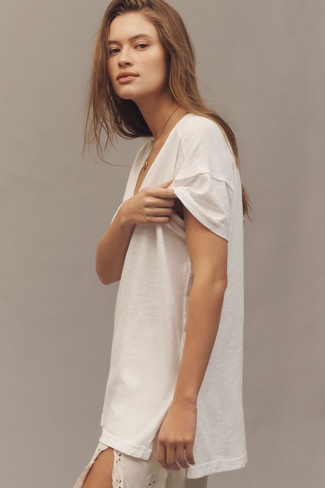 Anthropologie Pilcro top V-Back Tunic Tee