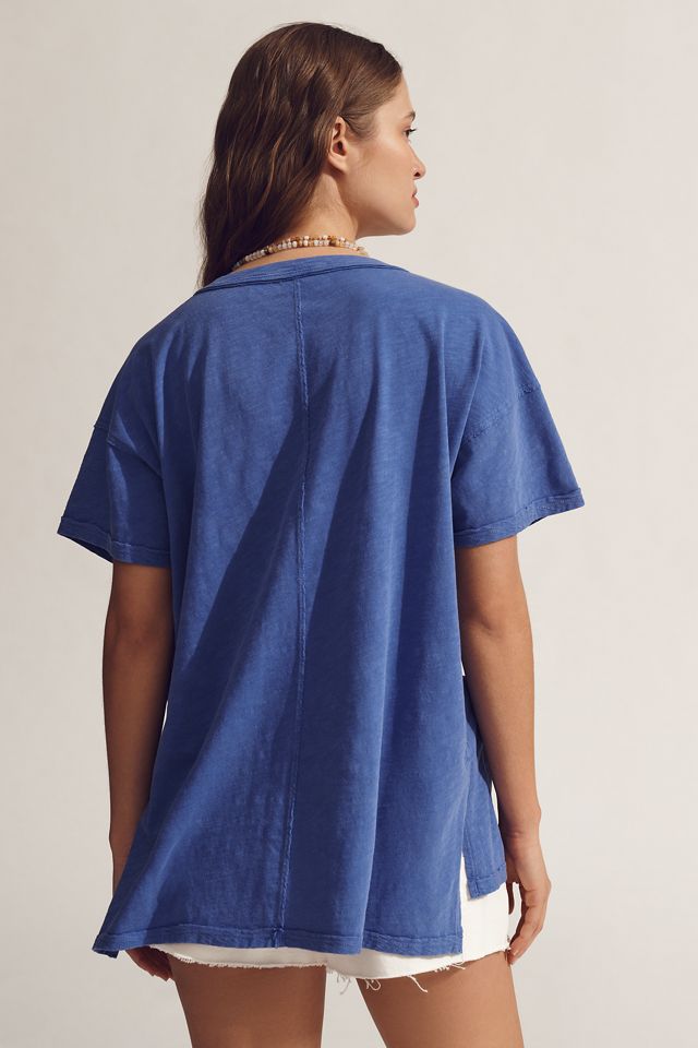 The Jordyn Plus Cotton-Slub V-Neck Tee by Pilcro #2