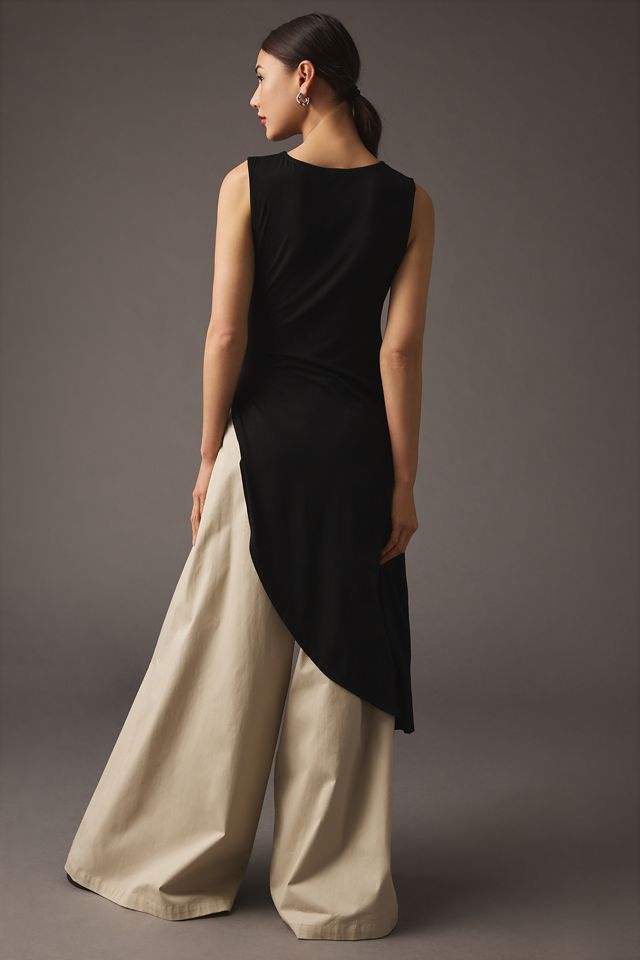 Lea & Viola Mock-Neck Draped Tunic #1