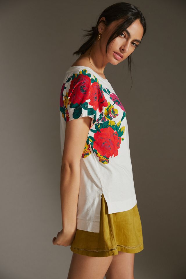 Rosen-Bedrucktes T-Shirt #2