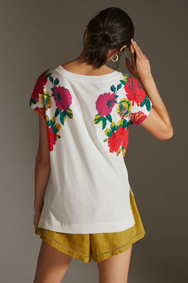Rosen-Bedrucktes T-Shirt #3
