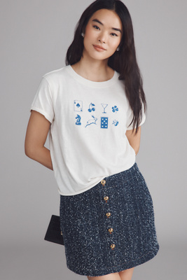 Maeve The Caitlin Boxy Tee By  In White