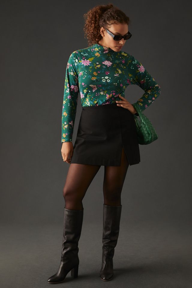 Maeve Printed Turtleneck Top #3