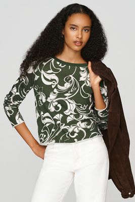 Maeve Caitlin 100% Cotton Boxy Long Sleeve Tee