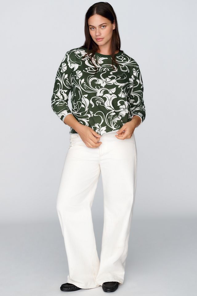 Maeve Caitlin 100% Cotton Boxy Long Sleeve Tee #6