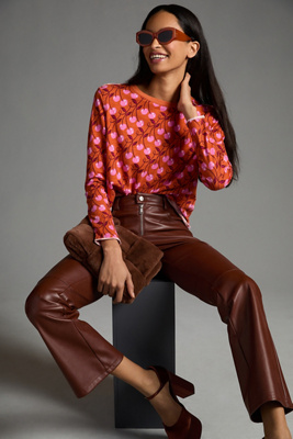 Maeve Long-sleeve Printed Tee In Assorted