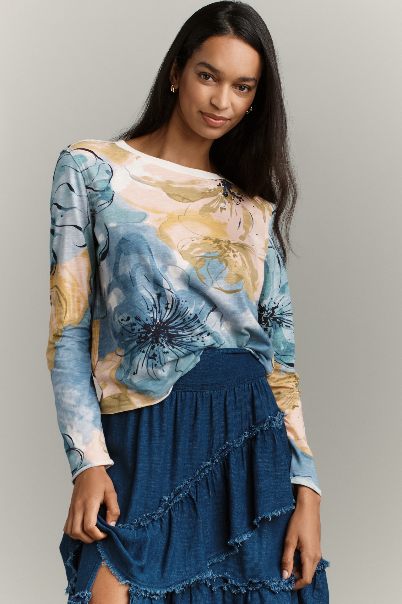 The Caitlin Boxy Tee by Maeve: Long-Sleeve Edition