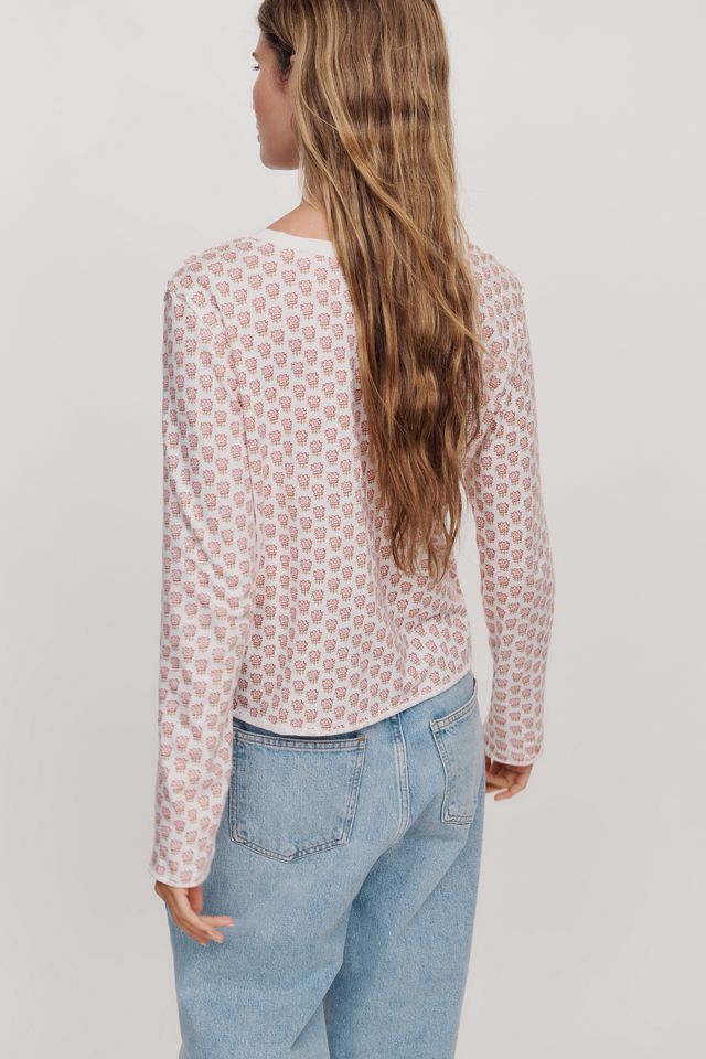 Maeve Caitlin Cotton Boxy Long Sleeve Tee #1