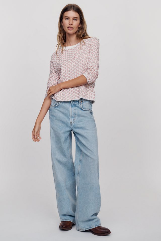 Maeve Caitlin Cotton Boxy Long Sleeve Tee #3