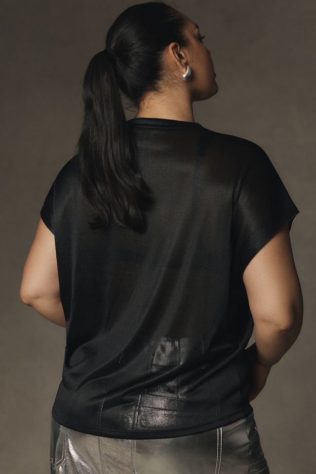 By Anthropologie Silky Shimmer Tee #5