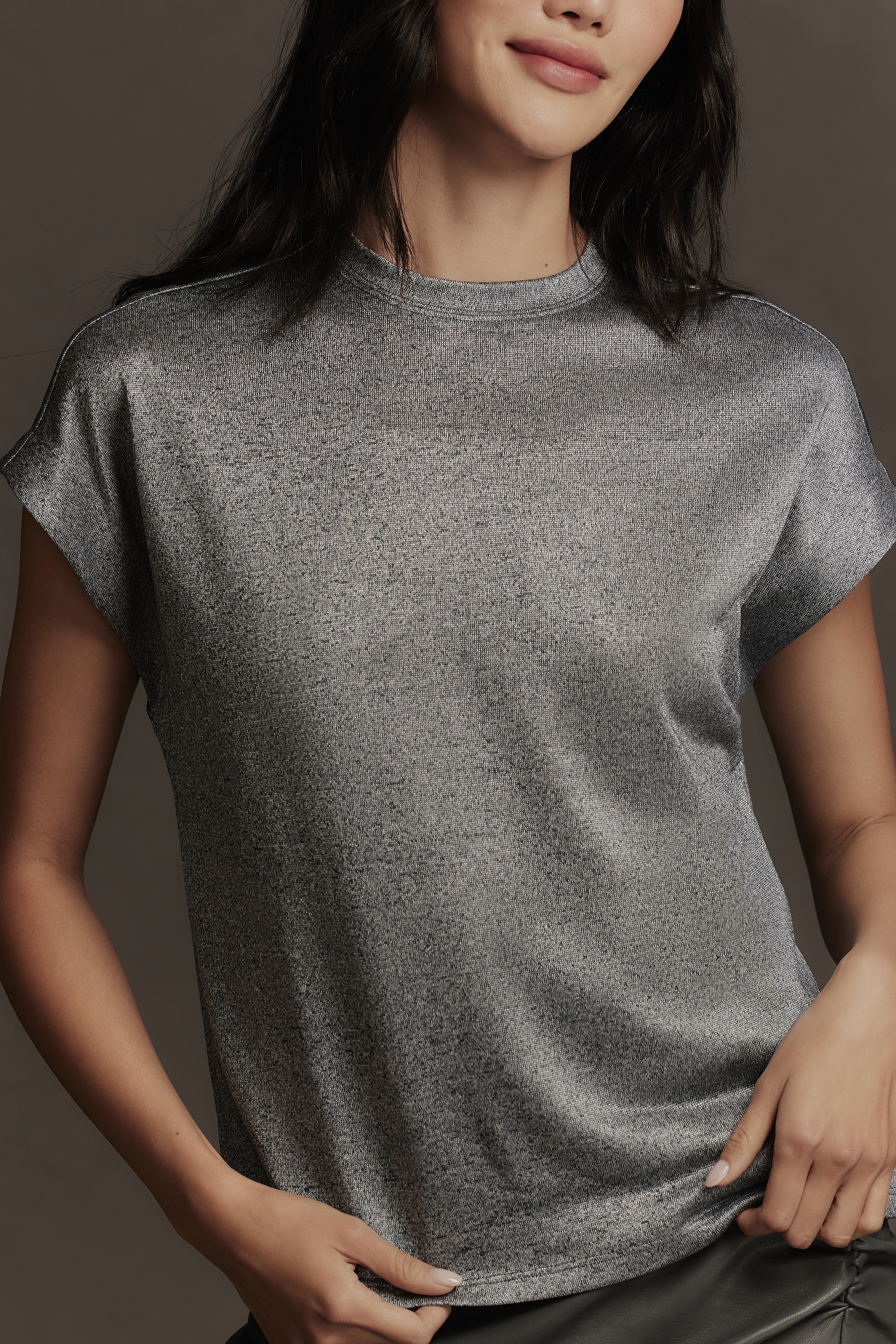 By Anthropologie Silky Shimmer Tee
