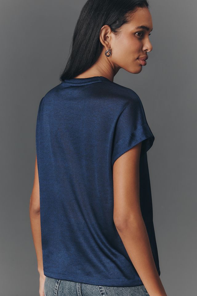 By Anthropologie Silky Shimmer Tee #1